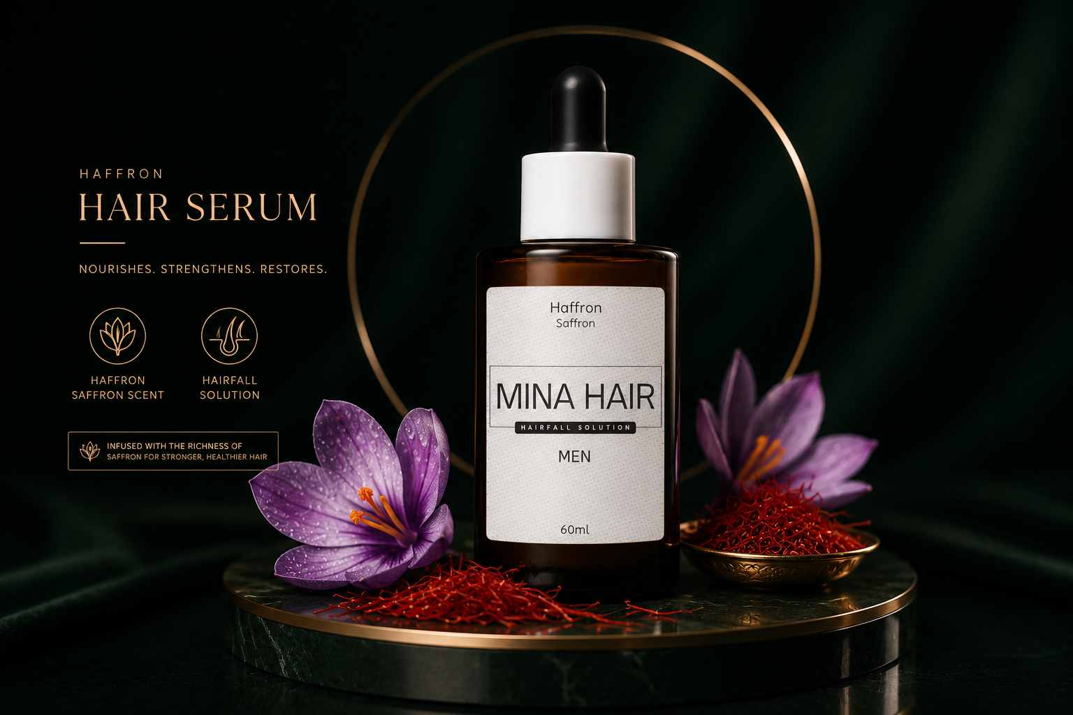 Mina Hair Serum - Honey Saffron